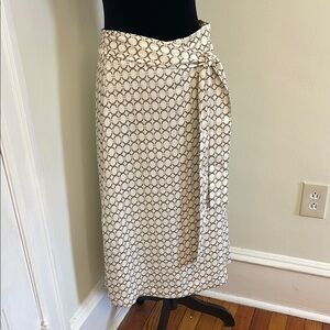 Chic Geometric Print Wrap Skirt